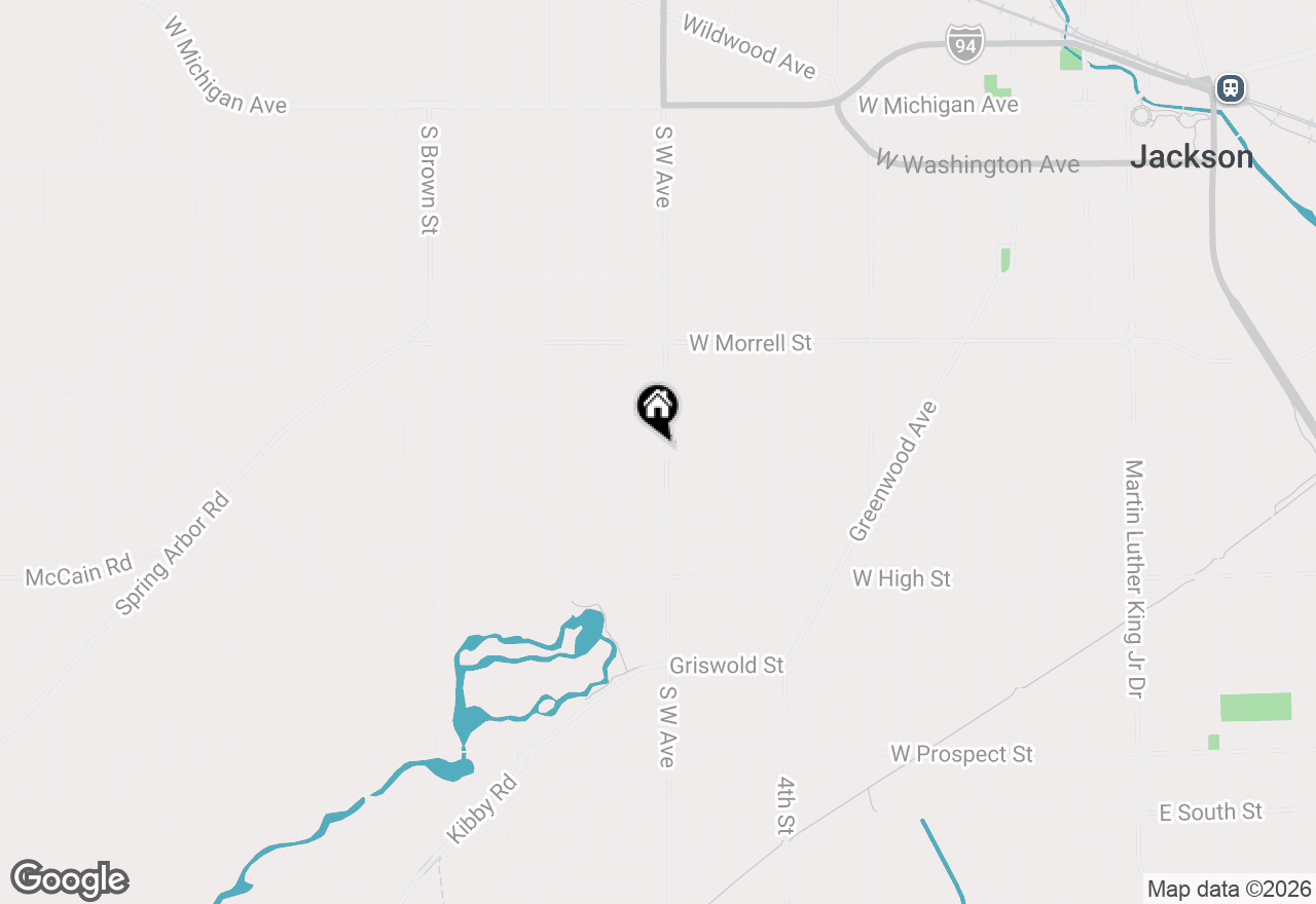 Map of 1038 S West Avenue, Jackson, MI 49203