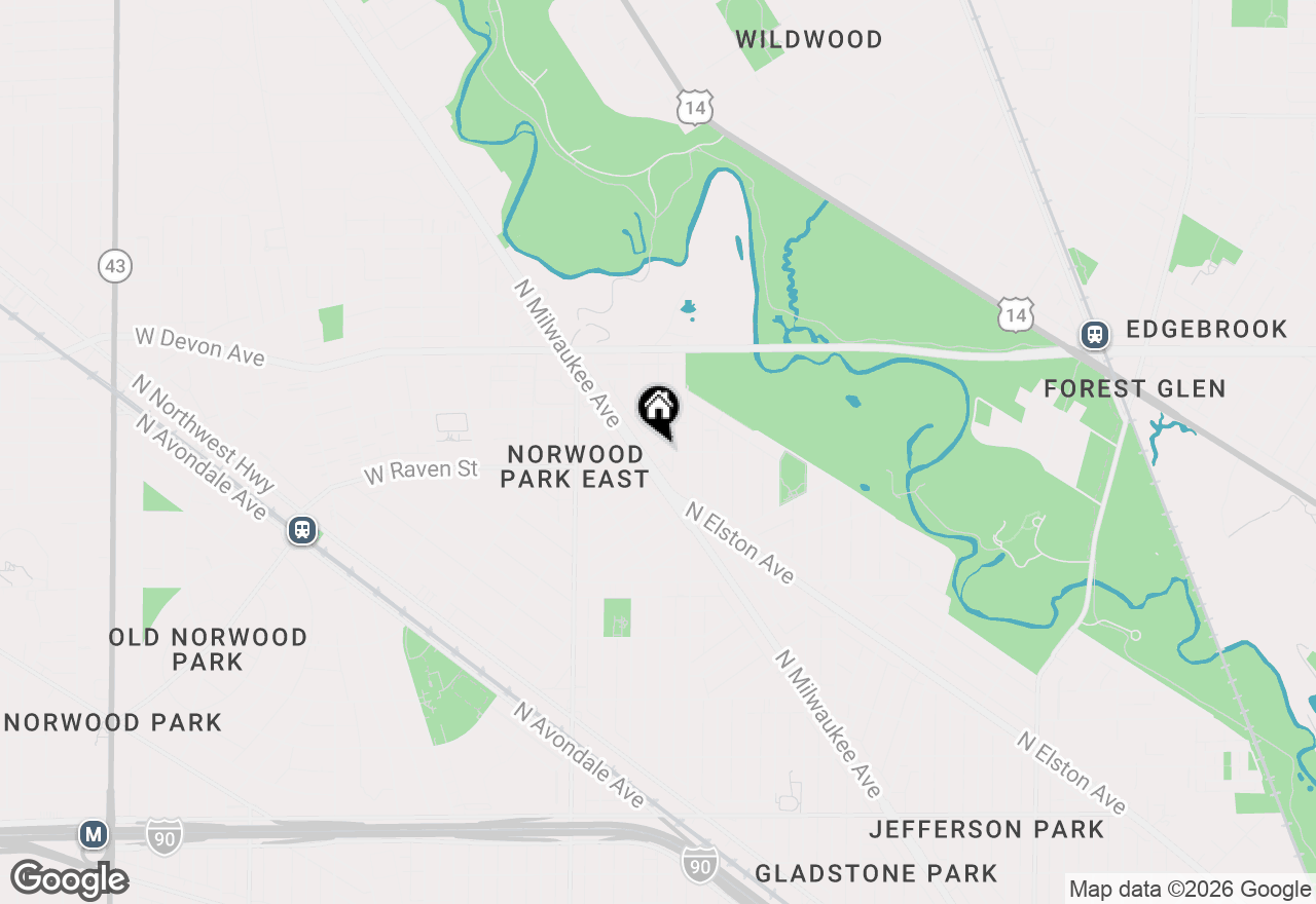 Map of 6228 W Huntington Street, Chicago, IL 60646