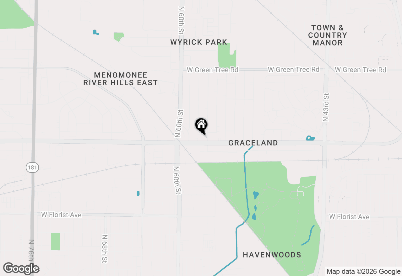 Map of 5622 W Mill Rd, Milwaukee, WI 53218