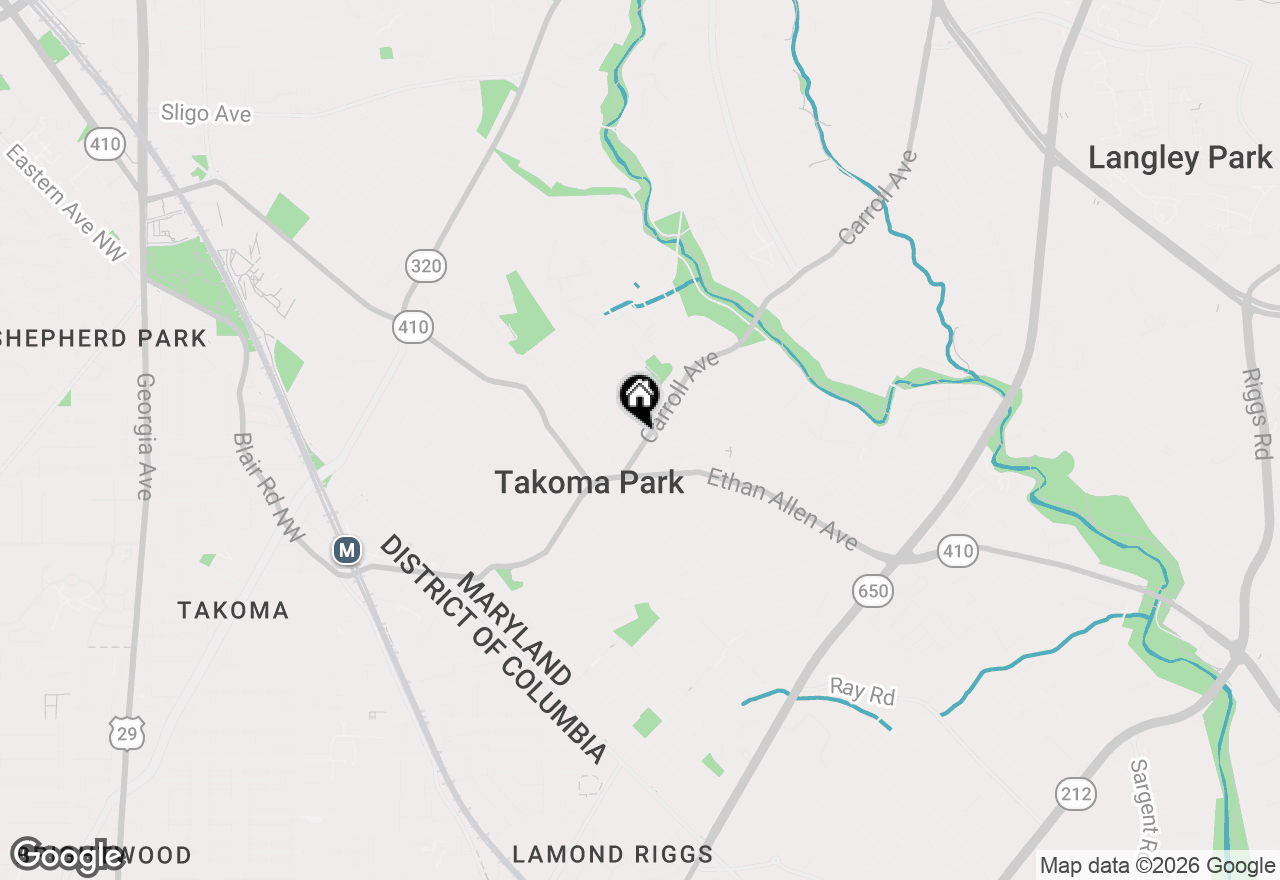 Map of 7338 Carroll Avenue, Takoma Park, MD 20912