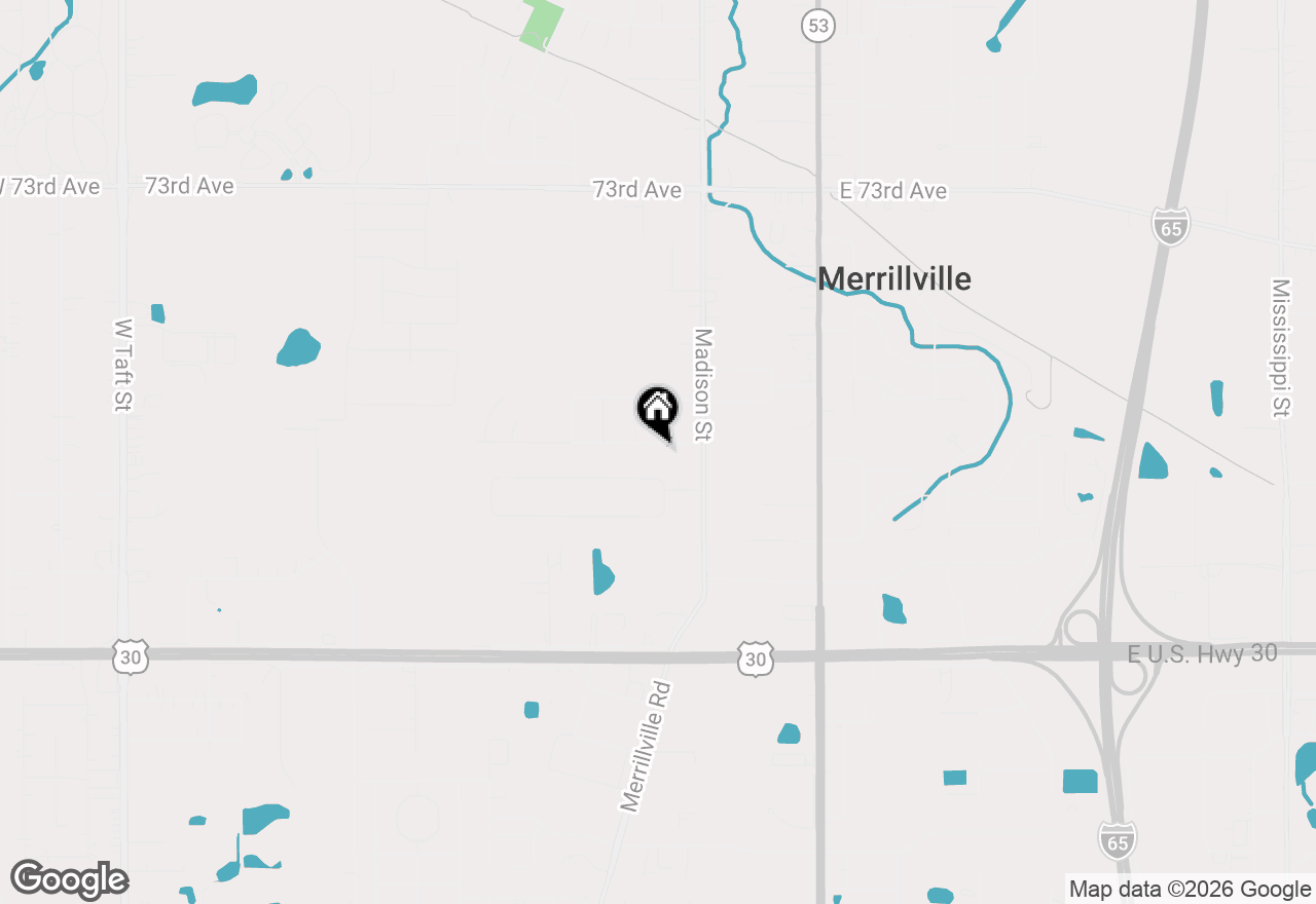 Map of 523 W 77th Avenue, Merrillville, IN 46410