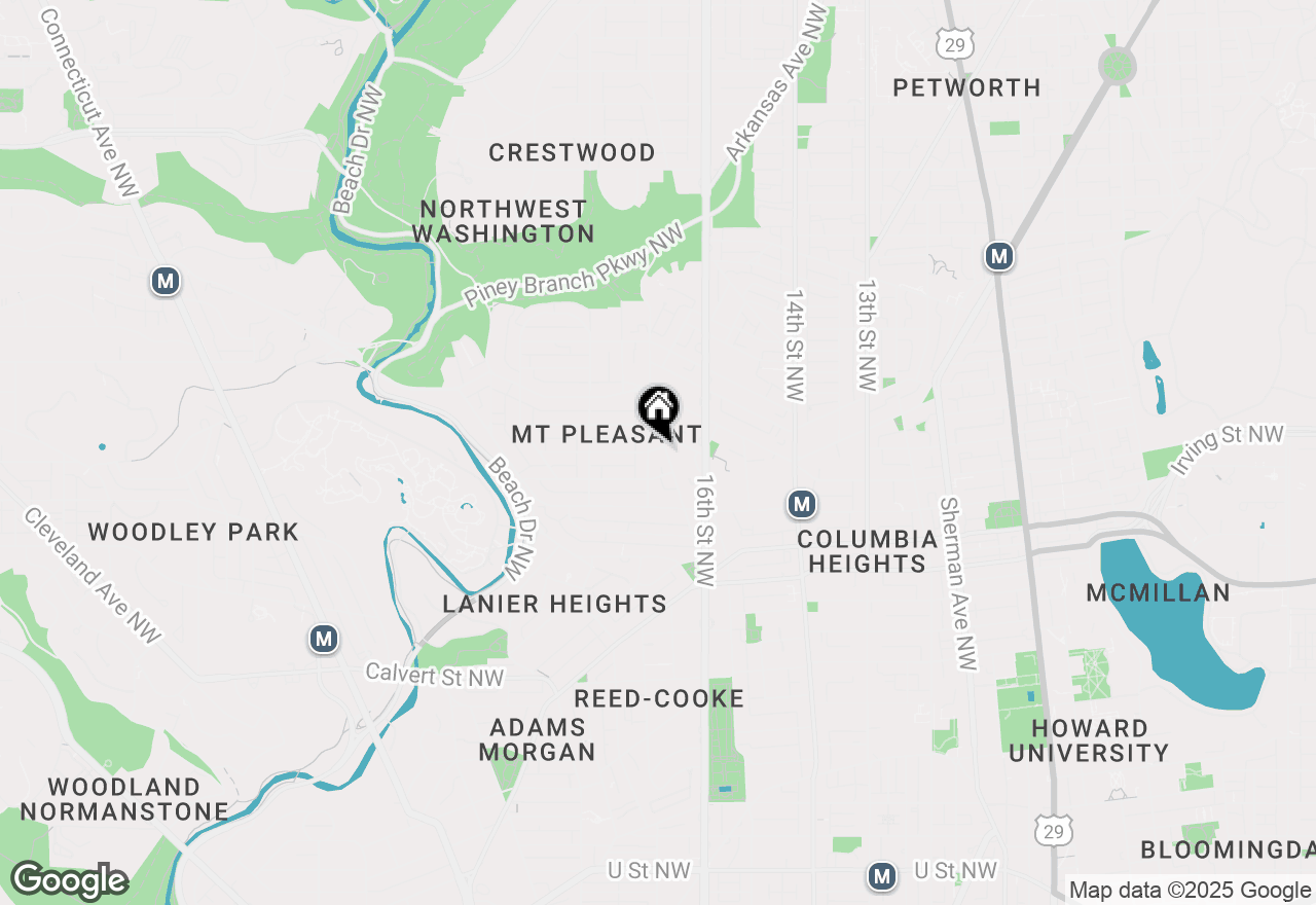 Map of 1614 Kilbourne Place Nw #1, Washington, DC 20010