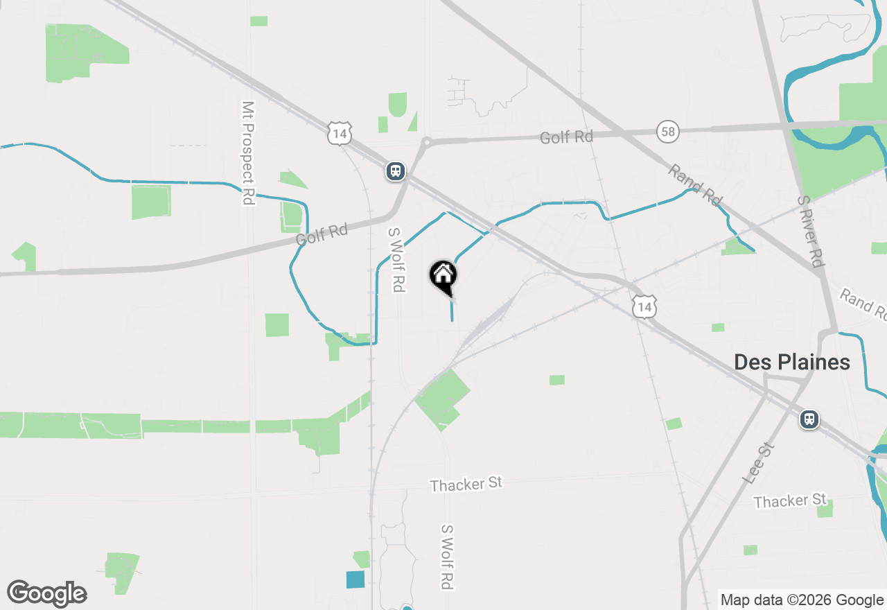 Map of 373 Woodbridge Street, Des Plaines, IL 60016