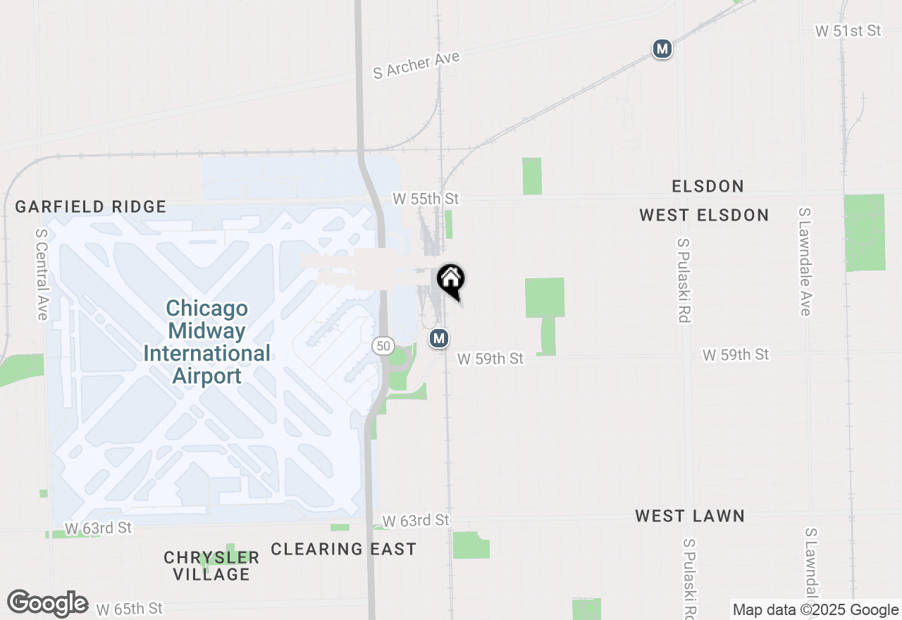 Map of 5747 S Kenton Avenue #3S, Chicago, IL 60629