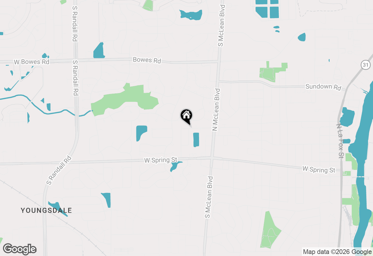 Map of 1332 Sandhurst Lane #B, South Elgin, IL 60177