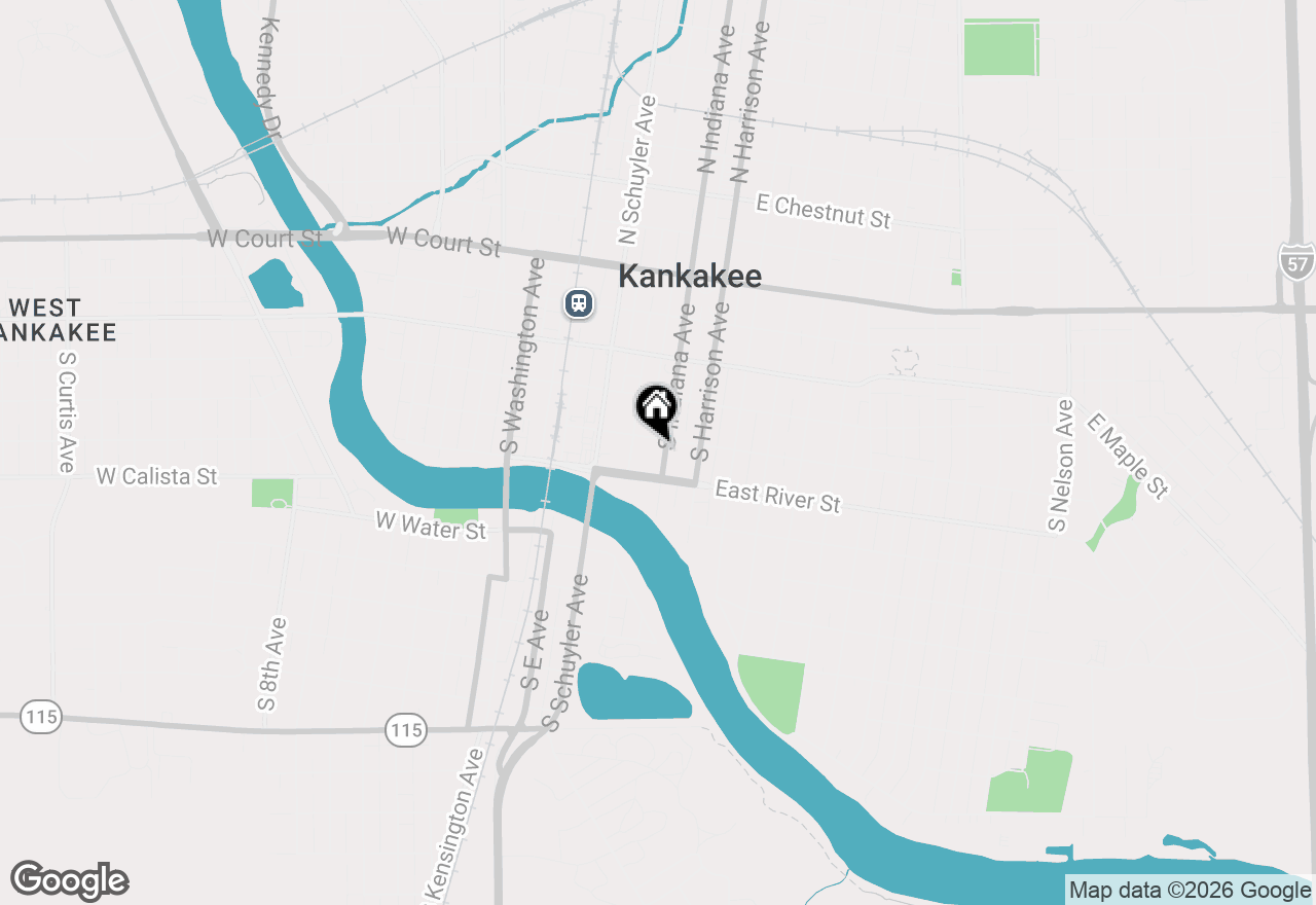 Map of 529 S Indiana Avenue, Kankakee, IL 60901