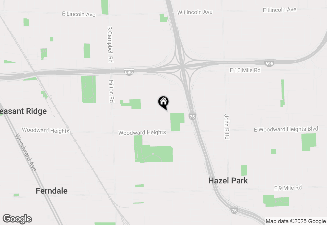 Map of 2215 Browning Street, Ferndale, MI 48220