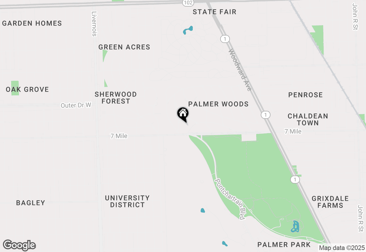 Map of 19160 Woodston Road, Detroit, MI 48203