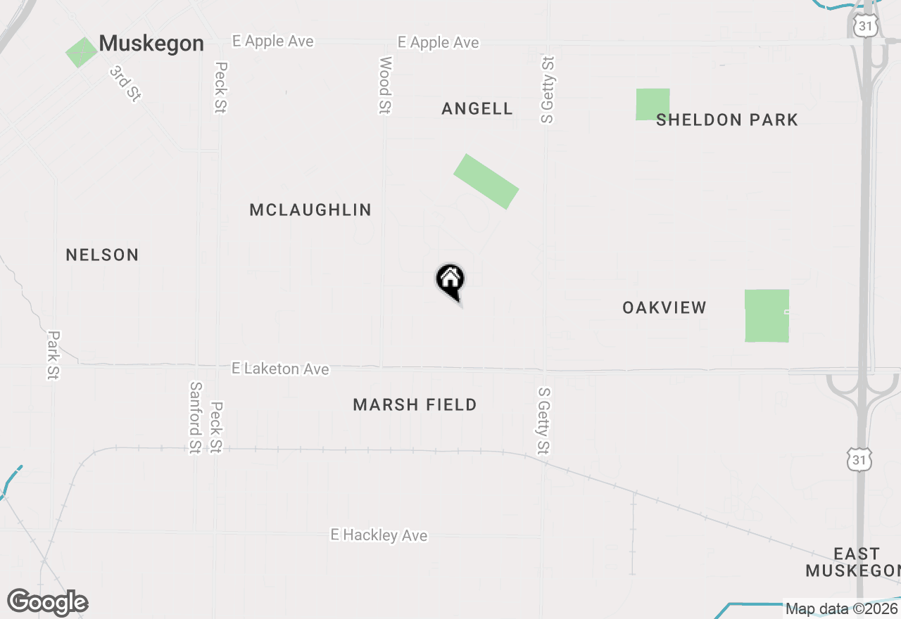 Map of 570 E Dale Avenue, Muskegon, MI 49442