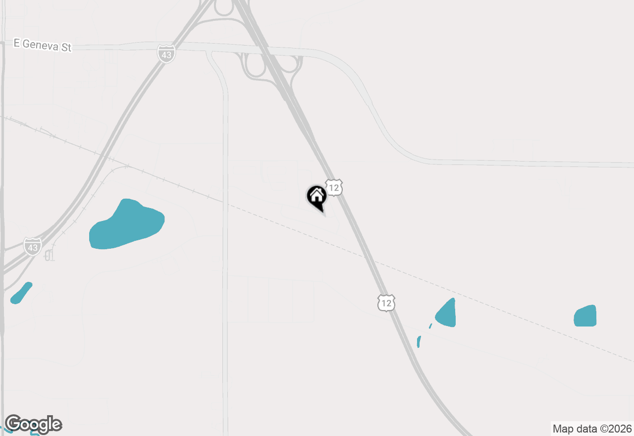 Map of 1409 E Pinecrest Ln, Elkhorn, WI 53121