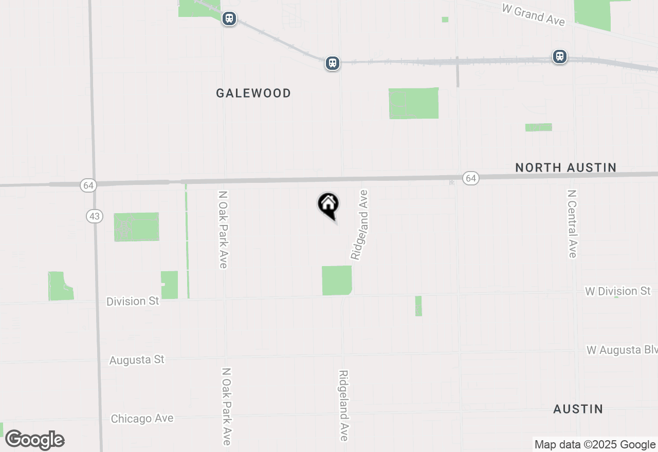 Map of 1115 Rossell Avenue, Oak Park, IL 60302