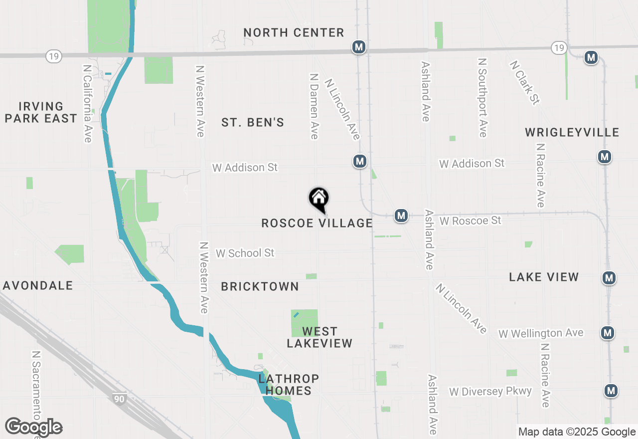 Map of 3401 N Damen Avenue #2R, Chicago, IL 60618