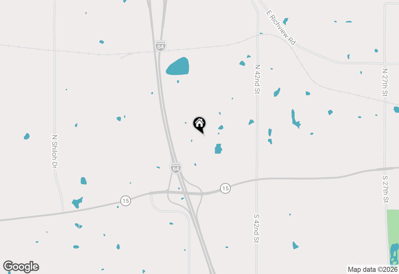 Map of 13228 Frontage Road, Mt Vernon, IL 62864