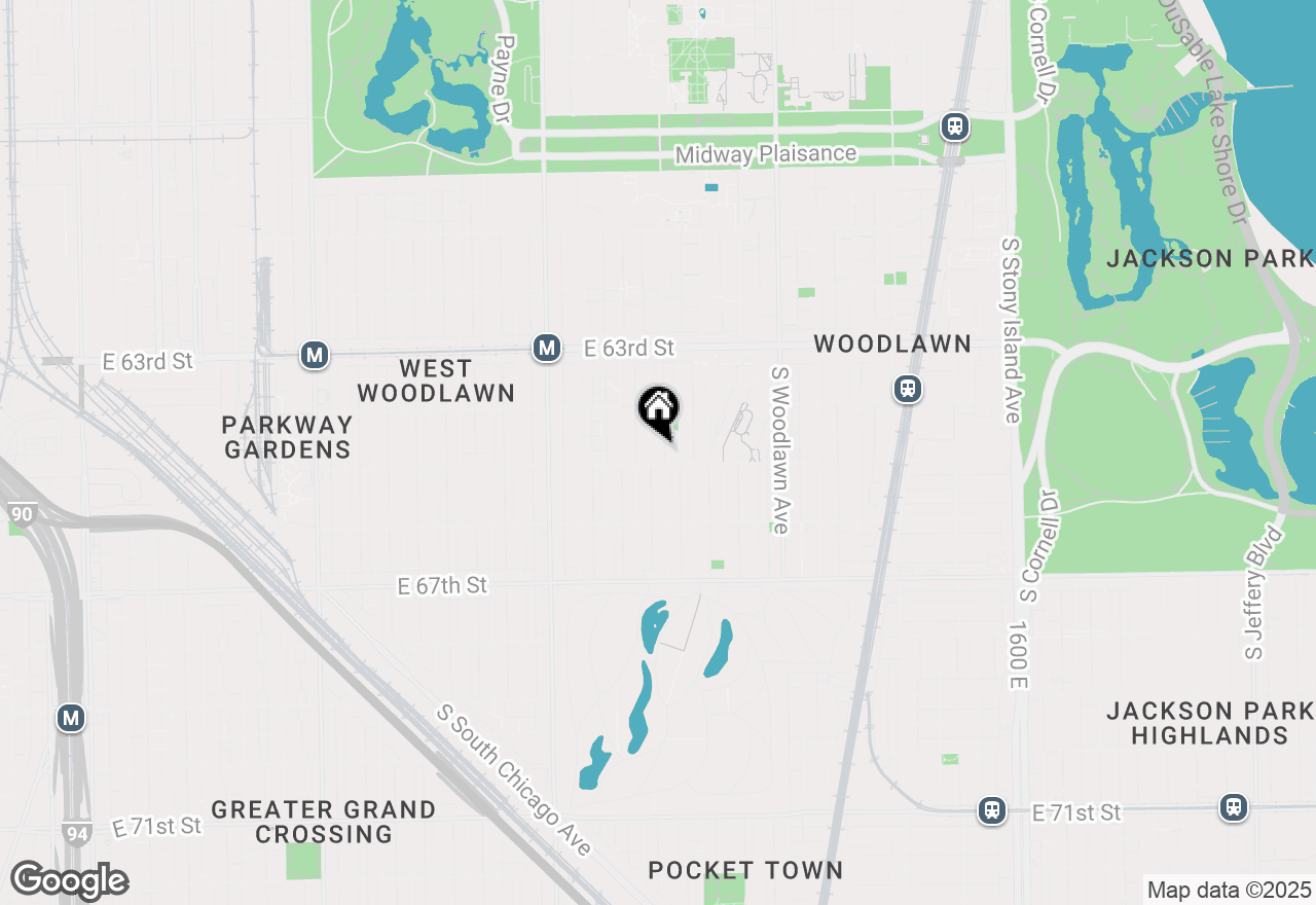 Map of 6453 S Ingleside Avenue #3S, Chicago, IL 60637