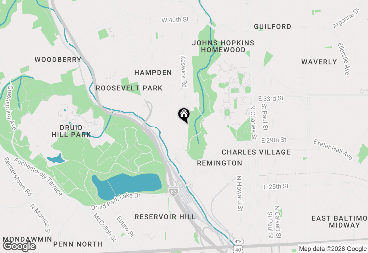 Map of 3110 Keswick Road, Baltimore, MD 21211