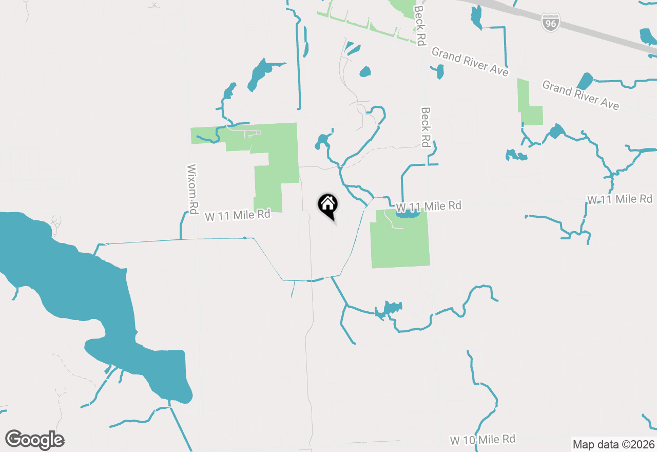 Map of 25885 Tennyson Court, Novi, MI 48374