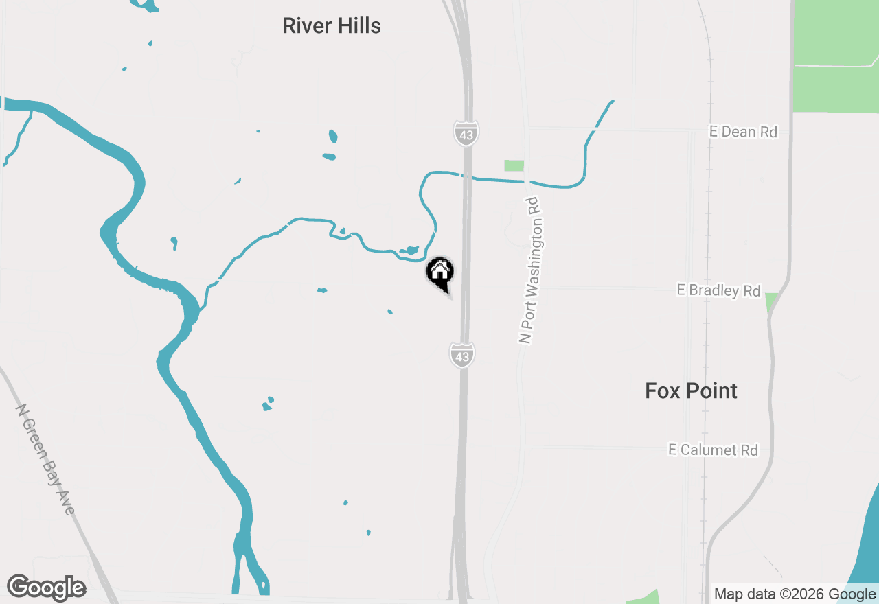 Map of 705 W Bradley Rd, River Hills, WI 53217