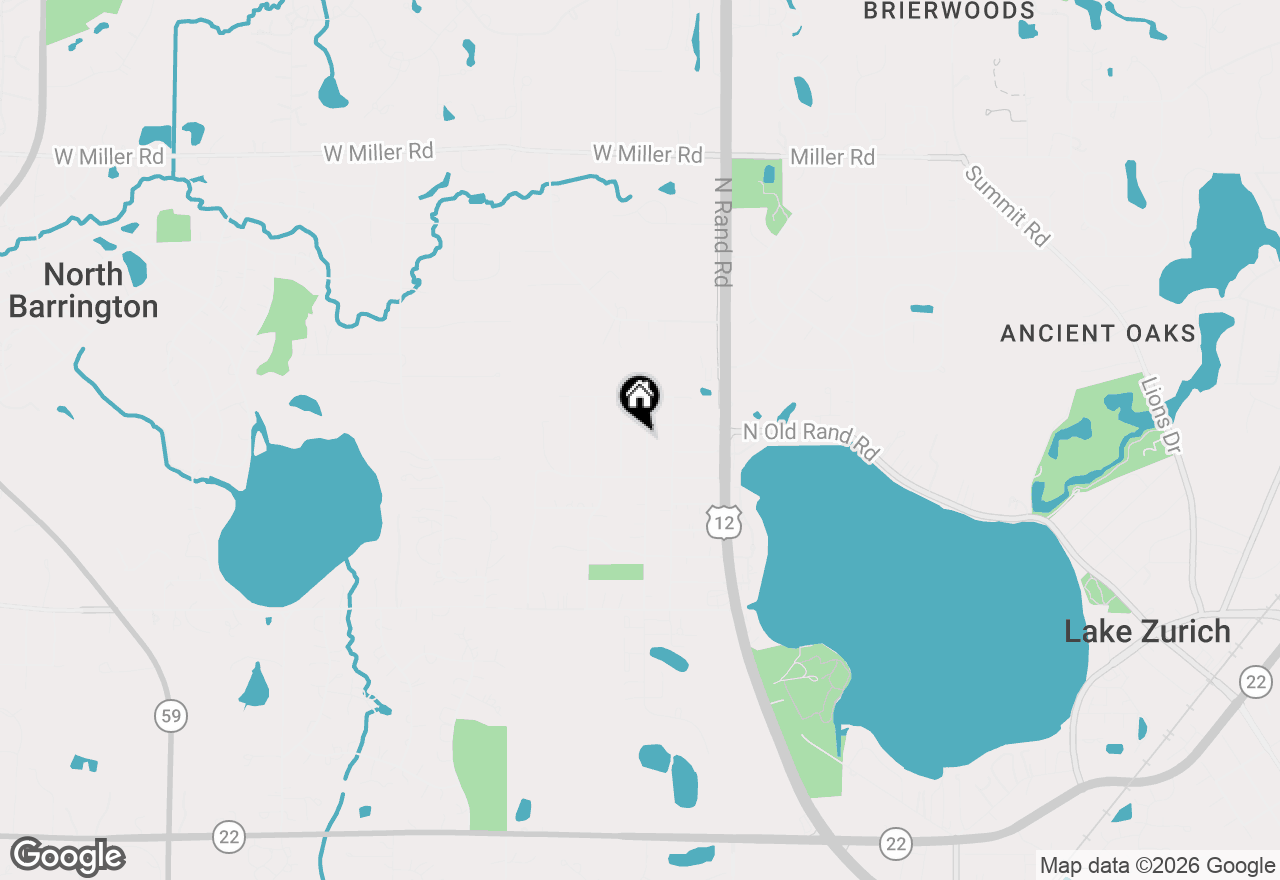 Map of 323 N Pleasant Road, Lake Zurich, IL 60047