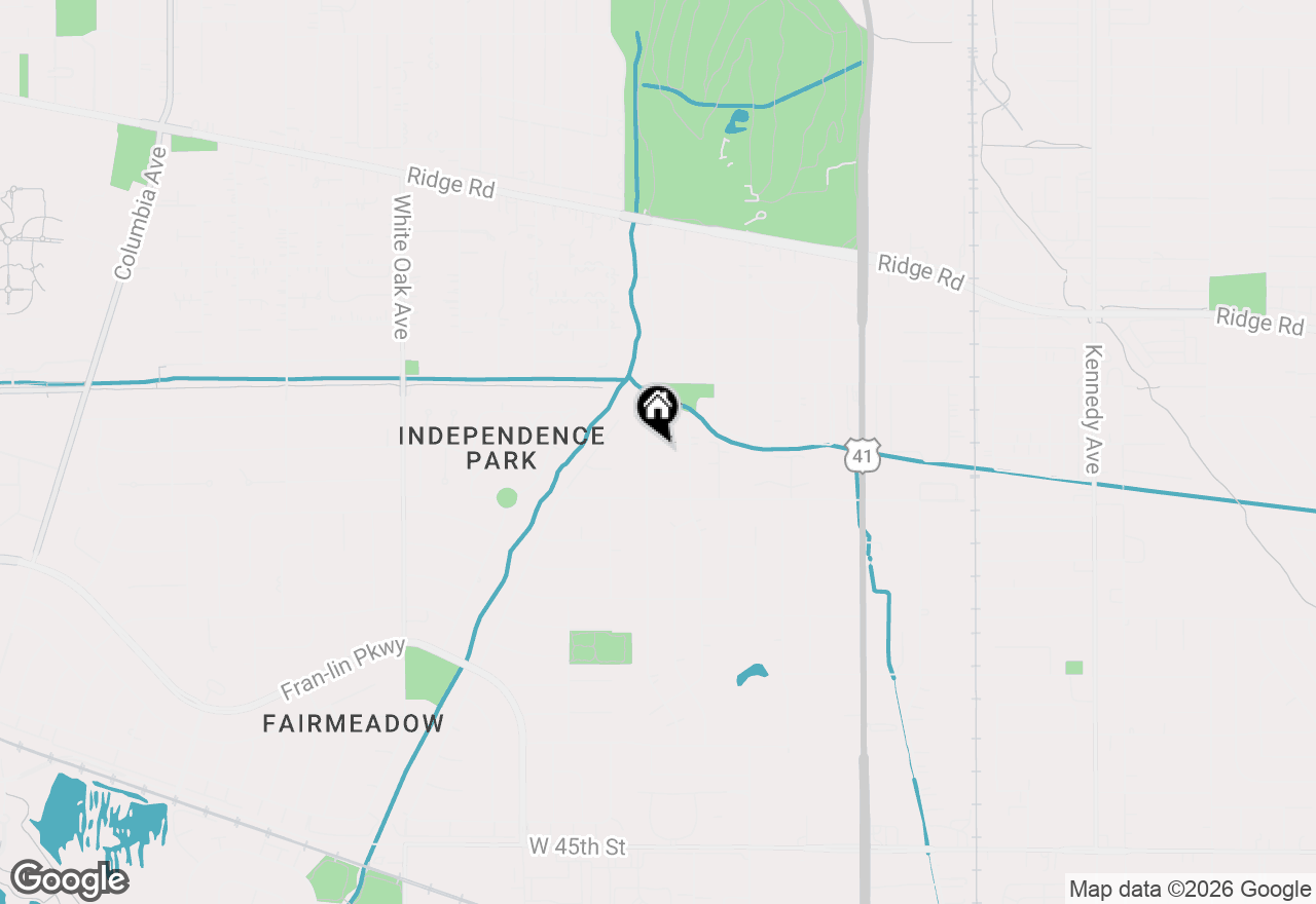 Map of 2022 38th Street, Highland, IN 46322