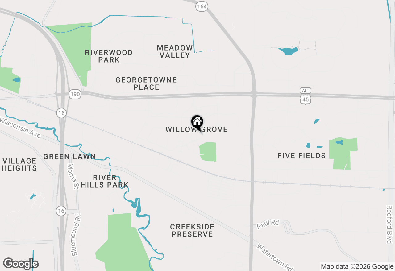 Map of 1343 Meadowcreek Dr #D, Pewaukee, WI 53072