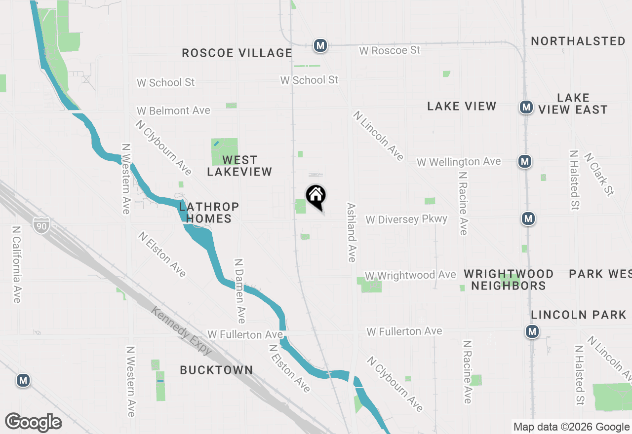 Map of 1718 W Diversey Parkway #3, Chicago, IL 60614