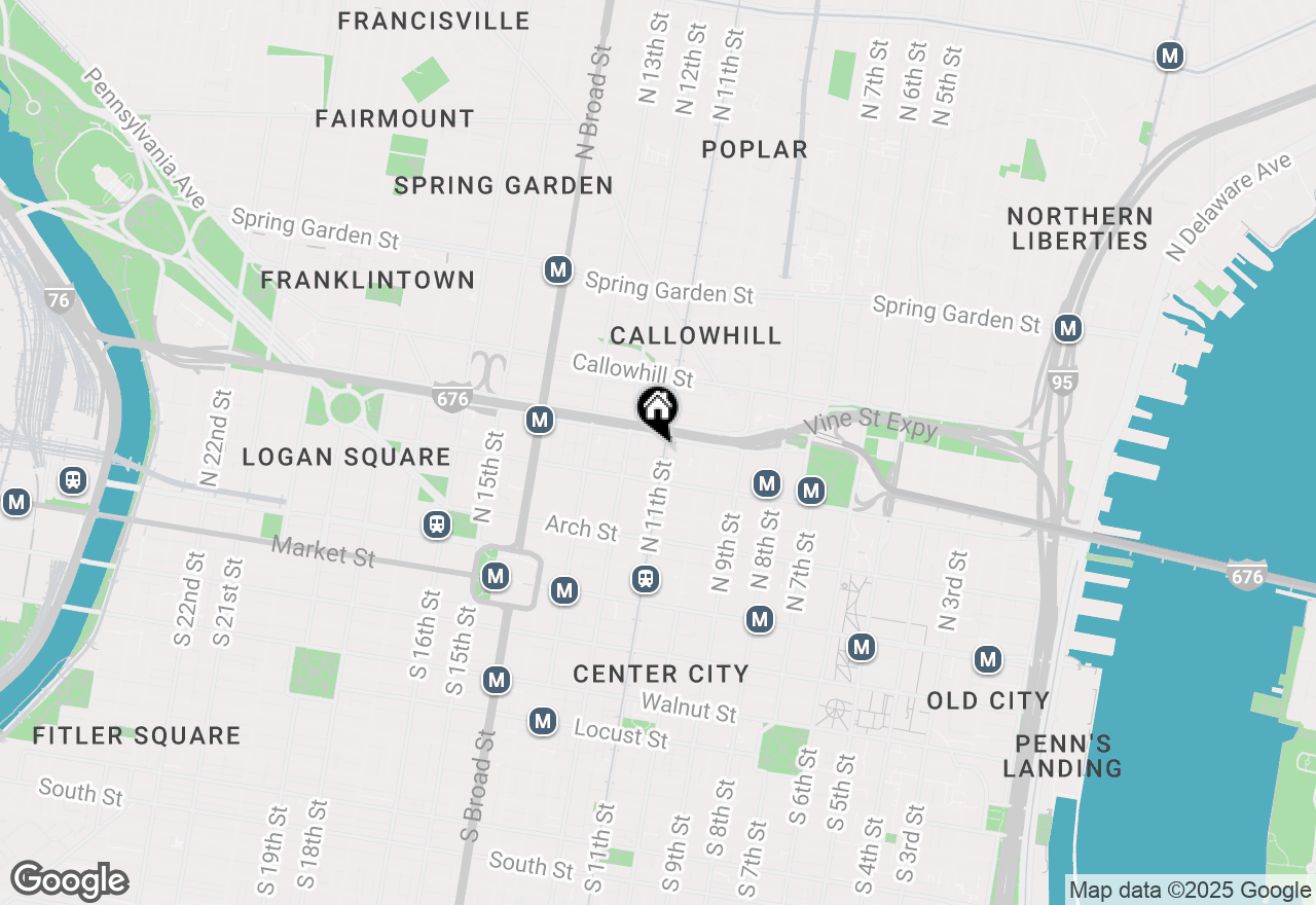 Map of 1100 Vine Street #1403, Philadelphia, PA 19107