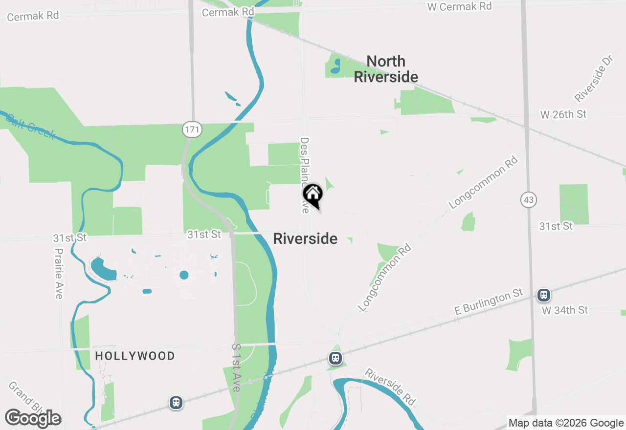 Map of 285 Desplaines Avenue, Riverside, IL 60546