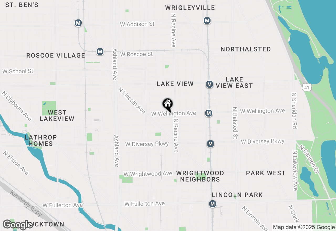 Map of 1229 W Wellington Avenue #1, Chicago, IL 60657