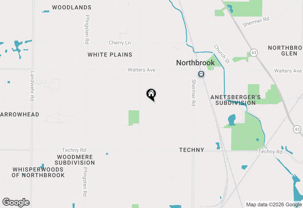 Map of 2307 Woodlawn Road, Northbrook, IL 60062