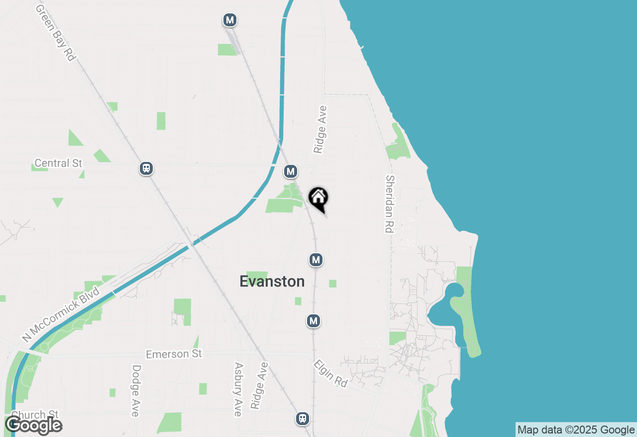 Map of 905 Colfax Street, Evanston, IL 60201