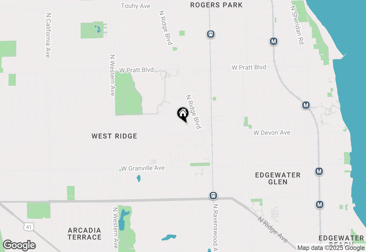 Map of 6421 N Damen Avenue #3E, Chicago, IL 60645