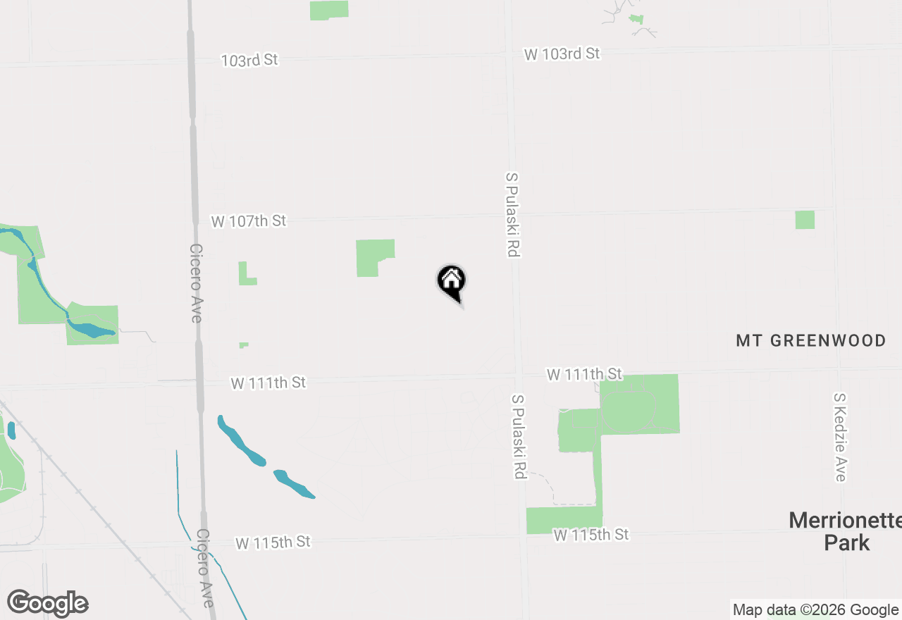 Map of 10917 S Keeler Avenue, Oak Lawn, IL 60453