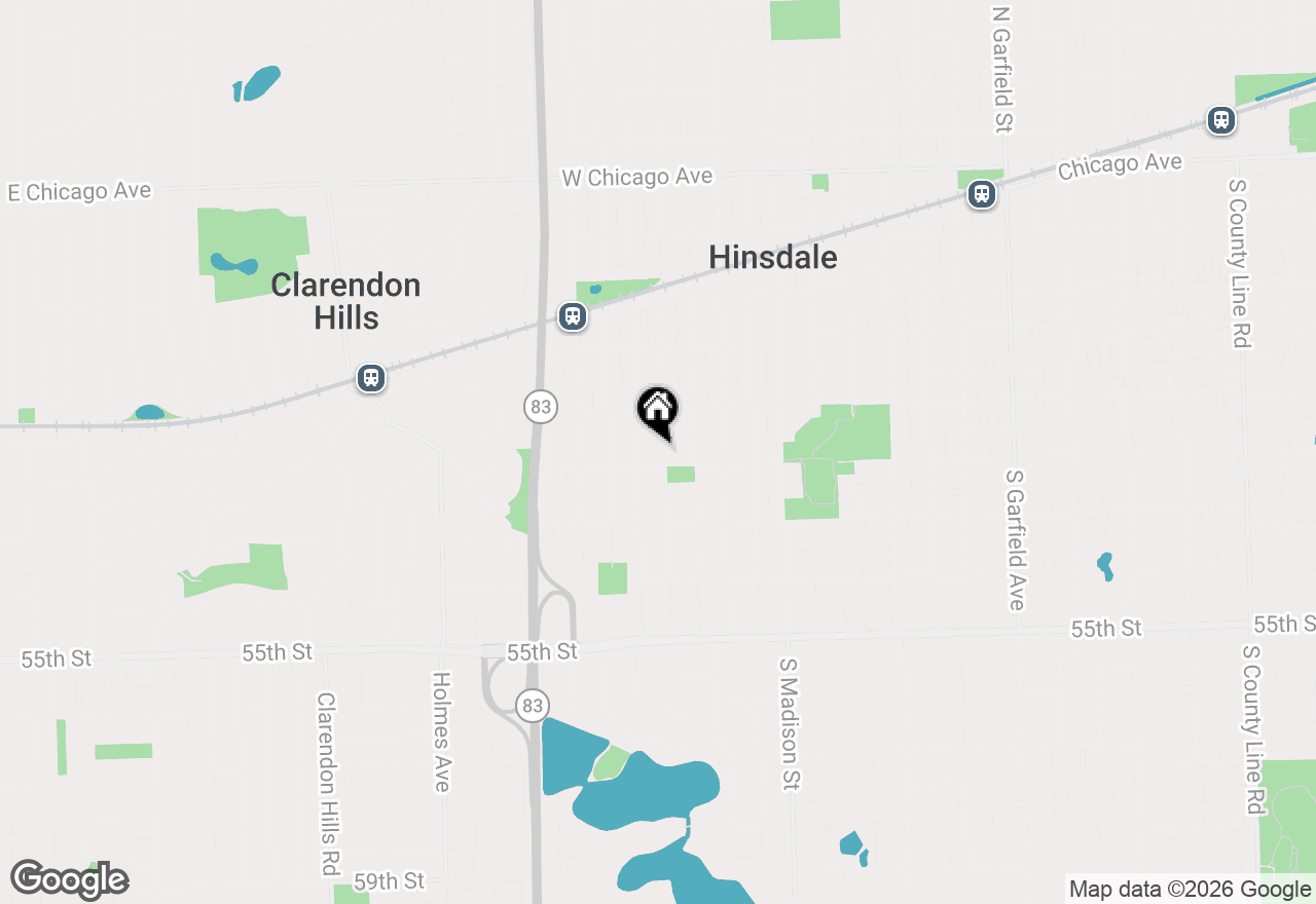 Map of 640 S Adams Street, Hinsdale, IL 60521
