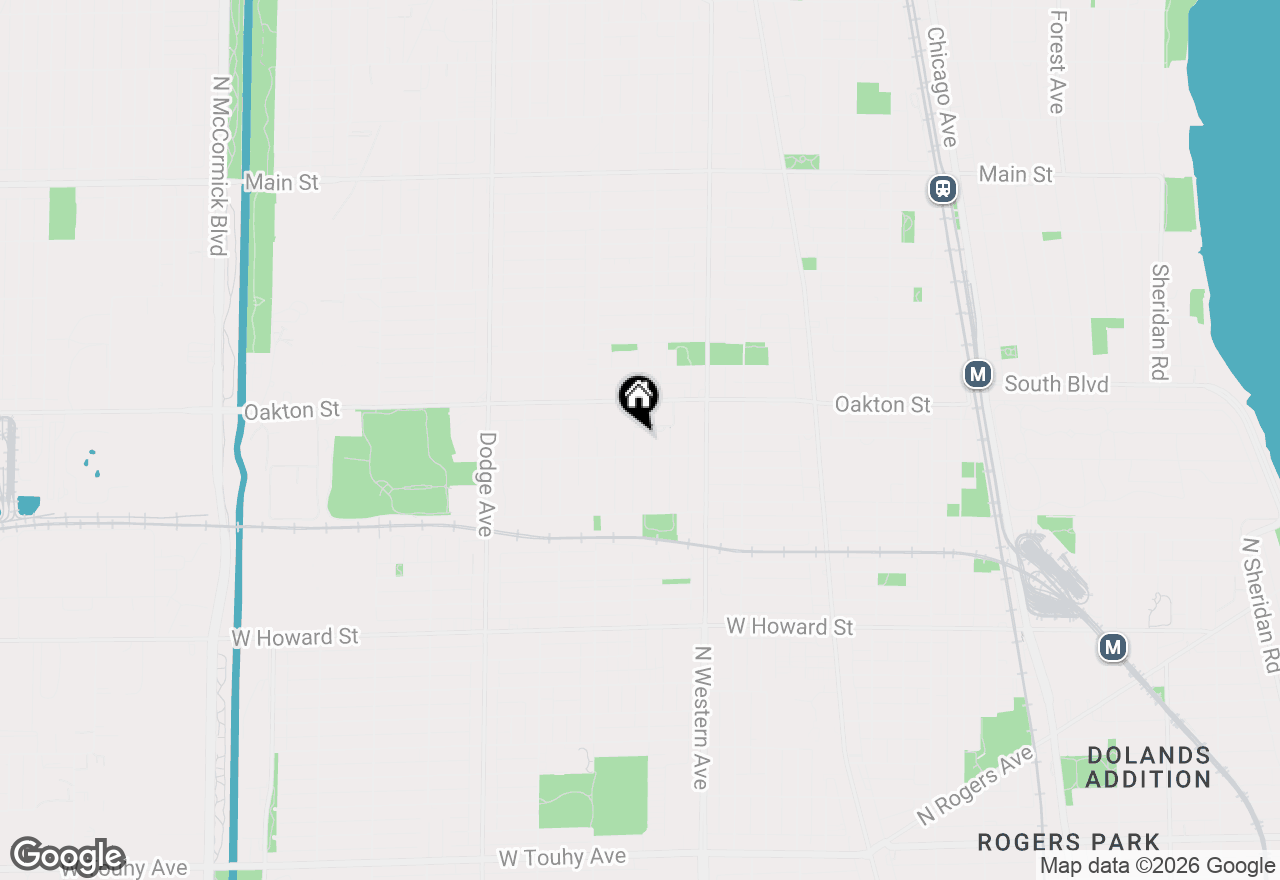 Map of 415 Ashland Avenue, Evanston, IL 60202