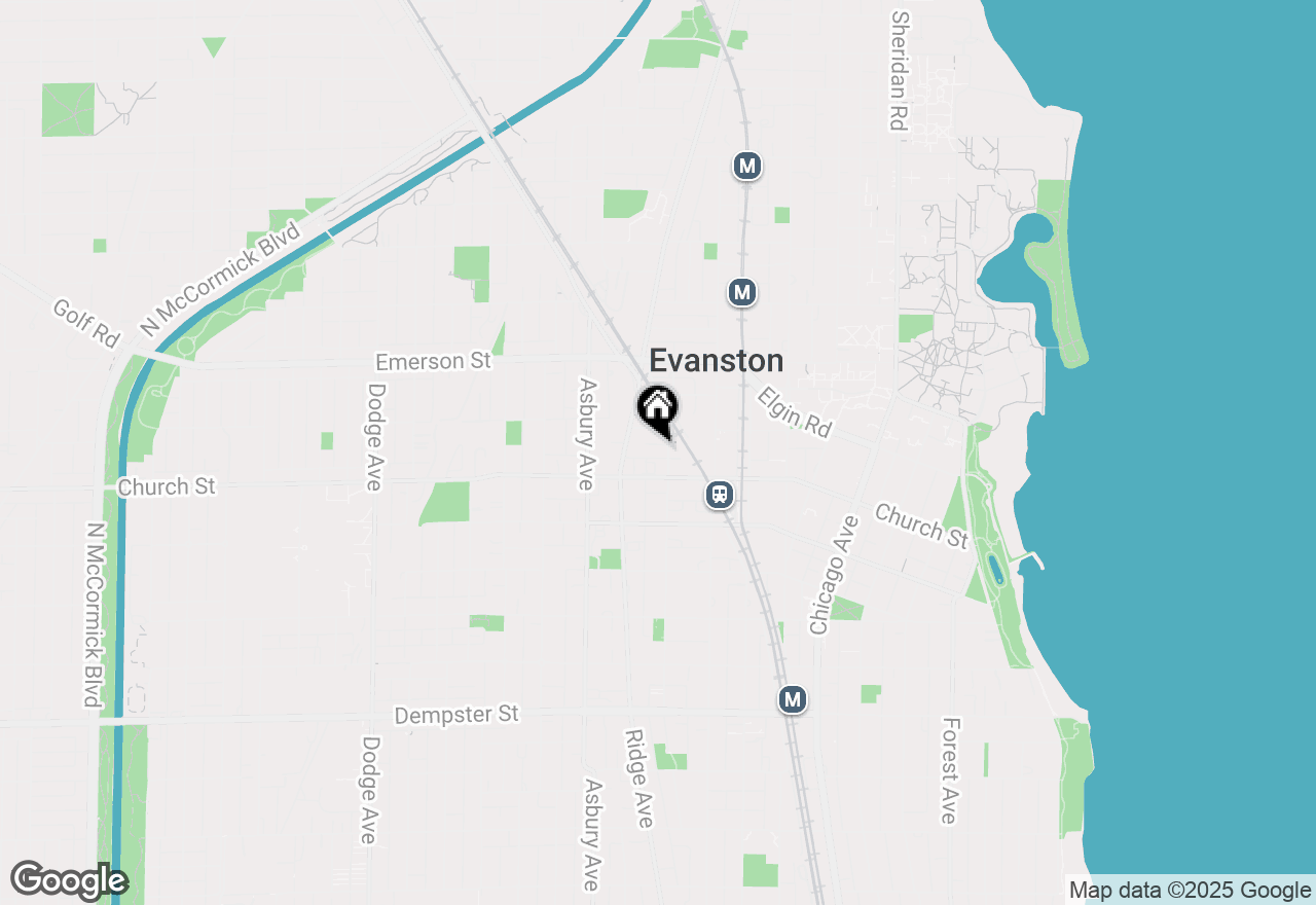 Map of 1720 Oak Avenue #806, Evanston, IL 60201