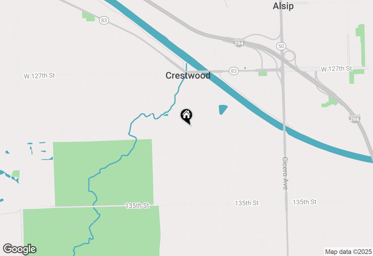 Map of 13012 W Playfield Drive, Crestwood, IL 60418