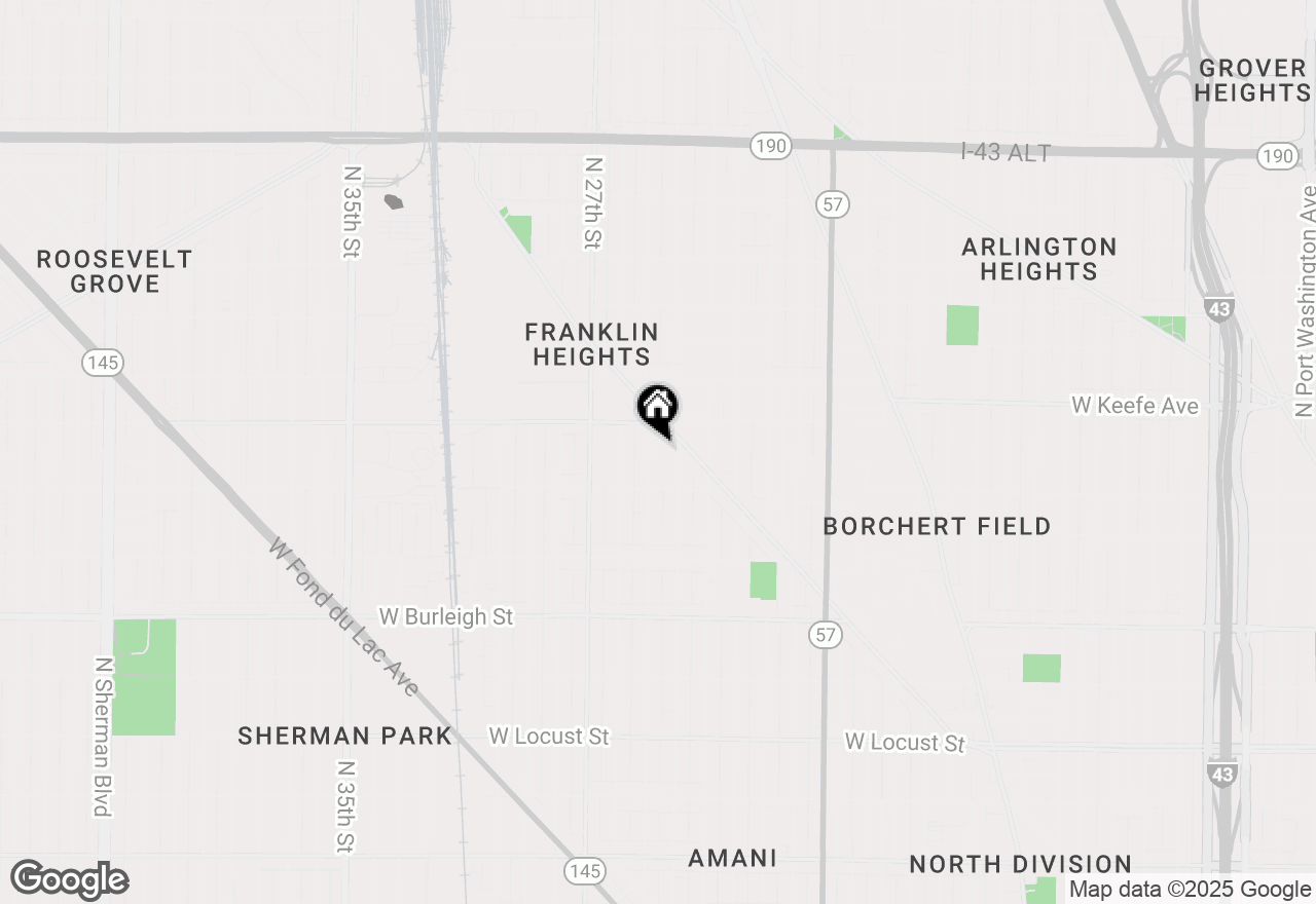 Map of 3350 N 25th St #3350A, Milwaukee, WI 53206