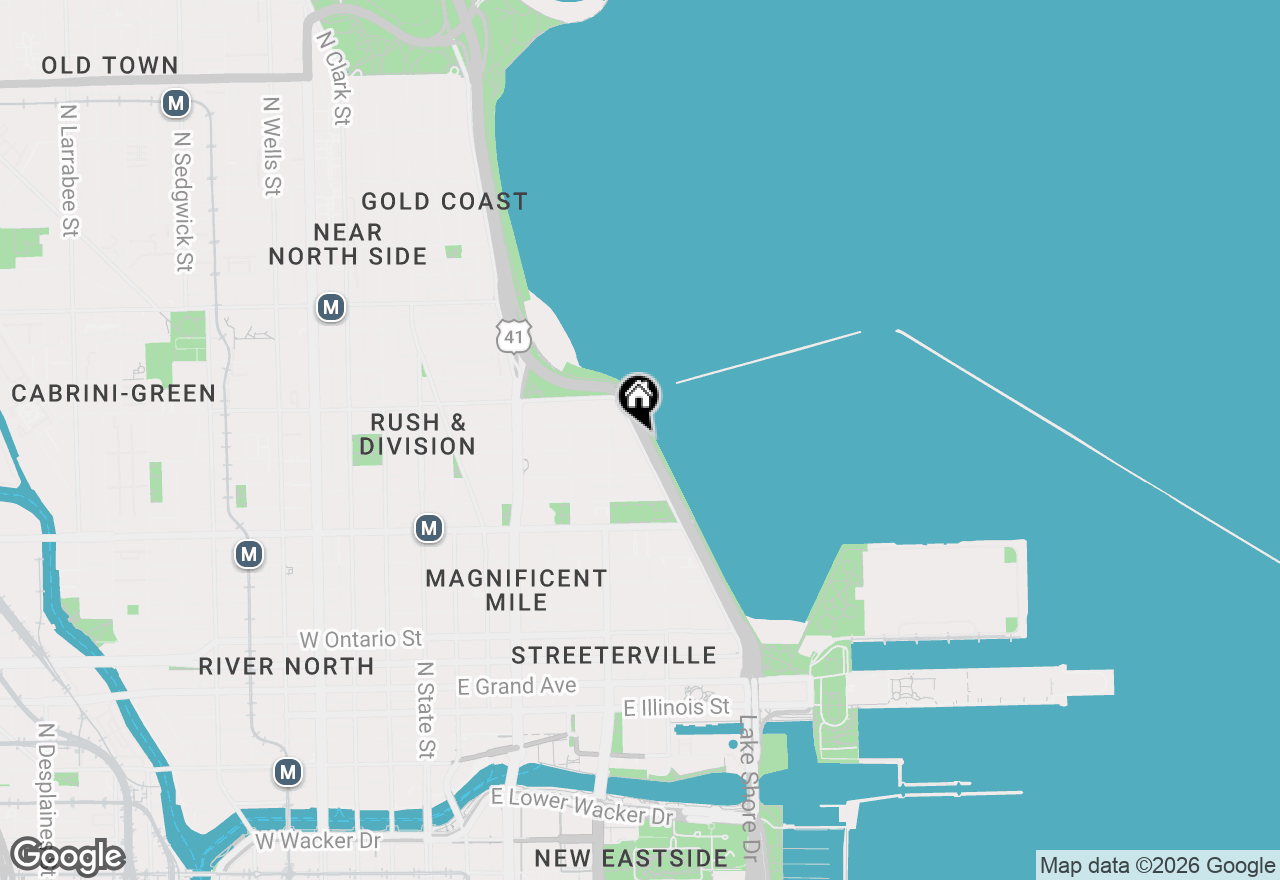 Map of 910 N Lake Shore Drive #2620, Chicago, IL 60611