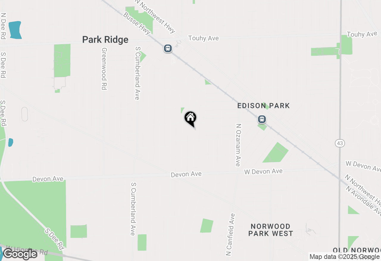 Map of 806 S Vine Avenue, Park Ridge, IL 60068