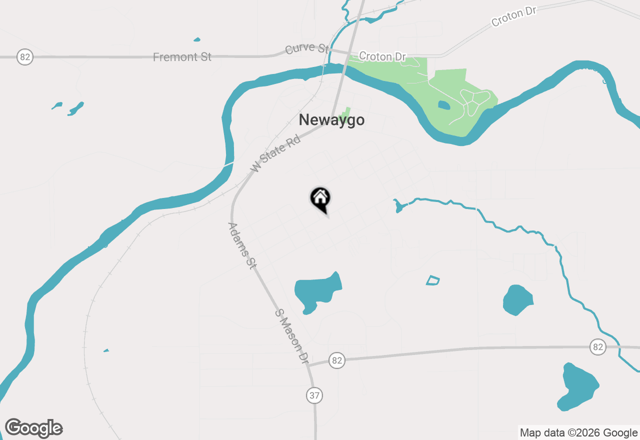 Map of 167 W Brooks Street, Newaygo, MI 49337