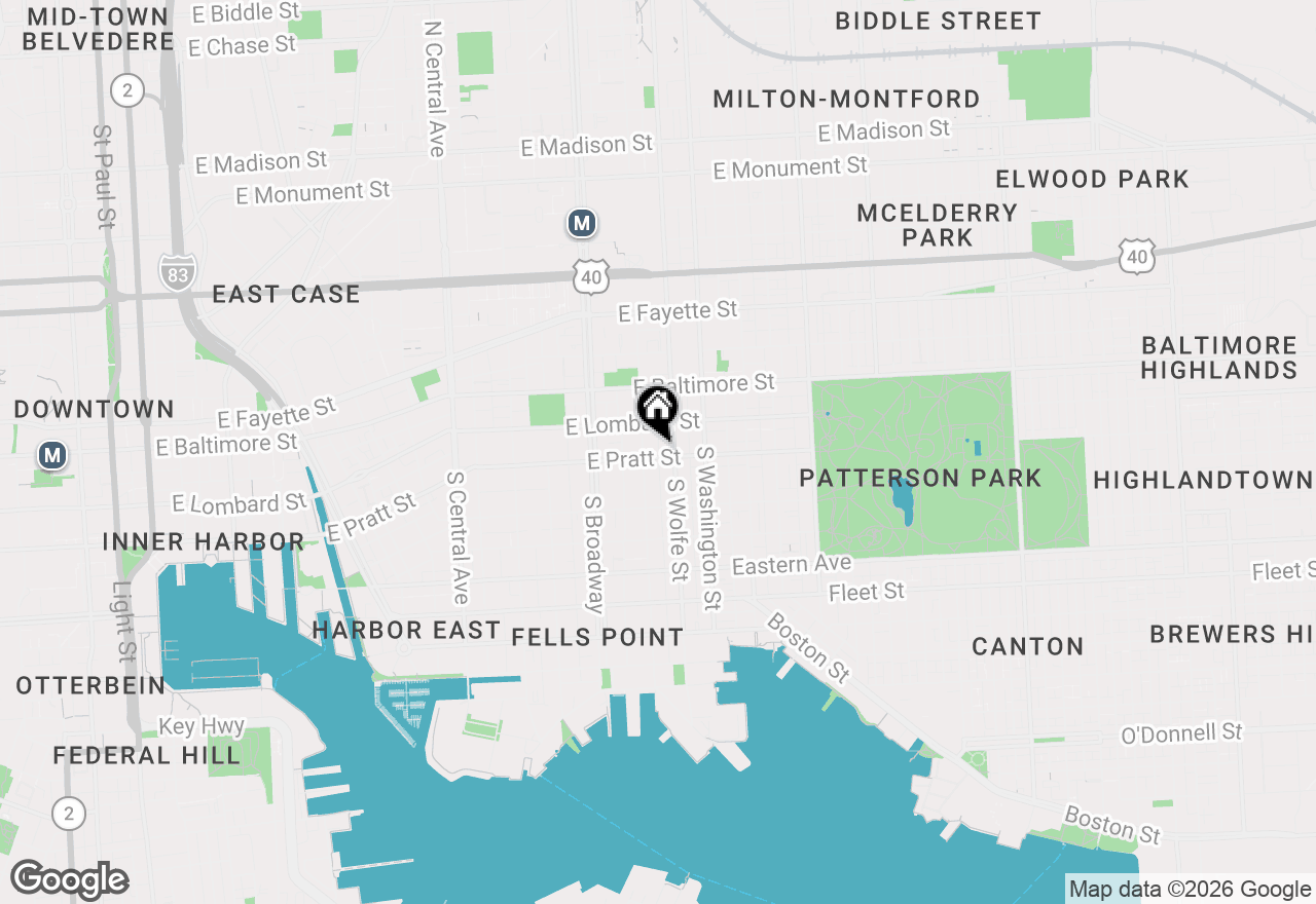 Map of 1818 E Pratt Street, Baltimore, MD 21231