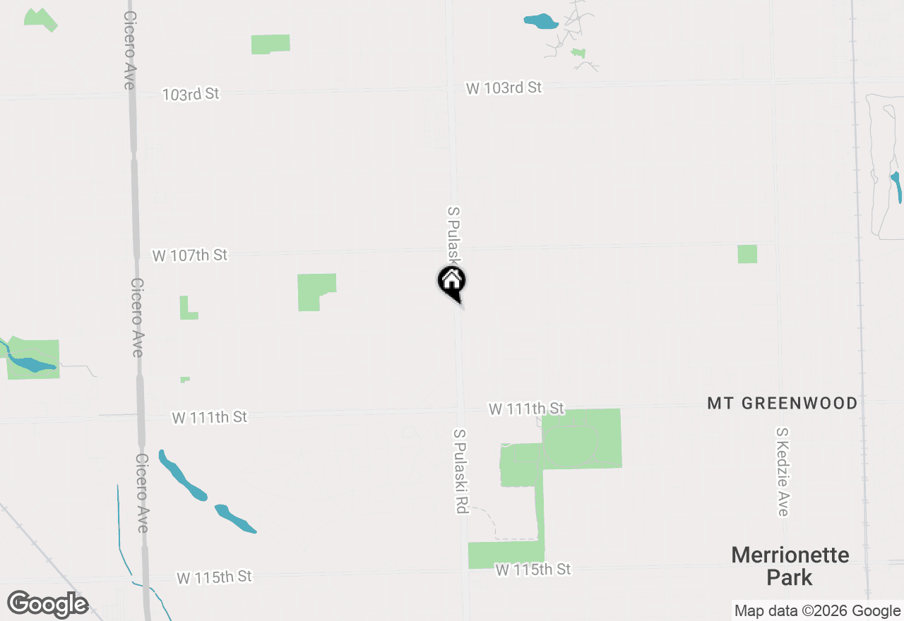 Map of 10828 S Pulaski Road, Oak Lawn, IL 60453
