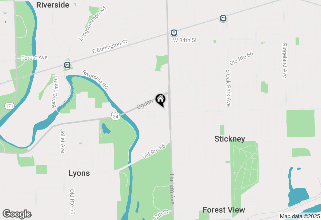 Map of 7228 W Pershing Road #1W, Lyons, IL 60534