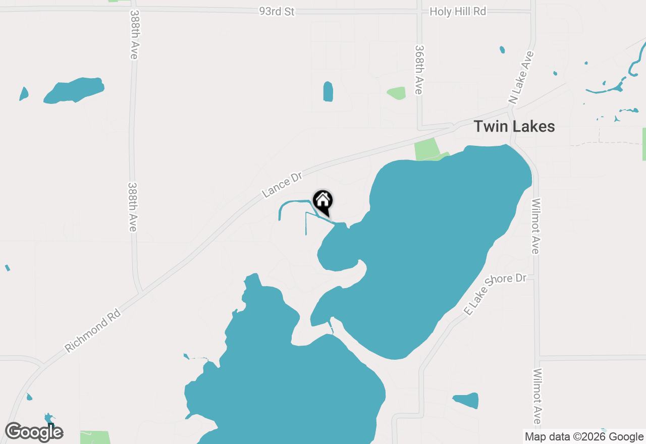 Map of 502 Willow St, Twin Lakes, WI 53181