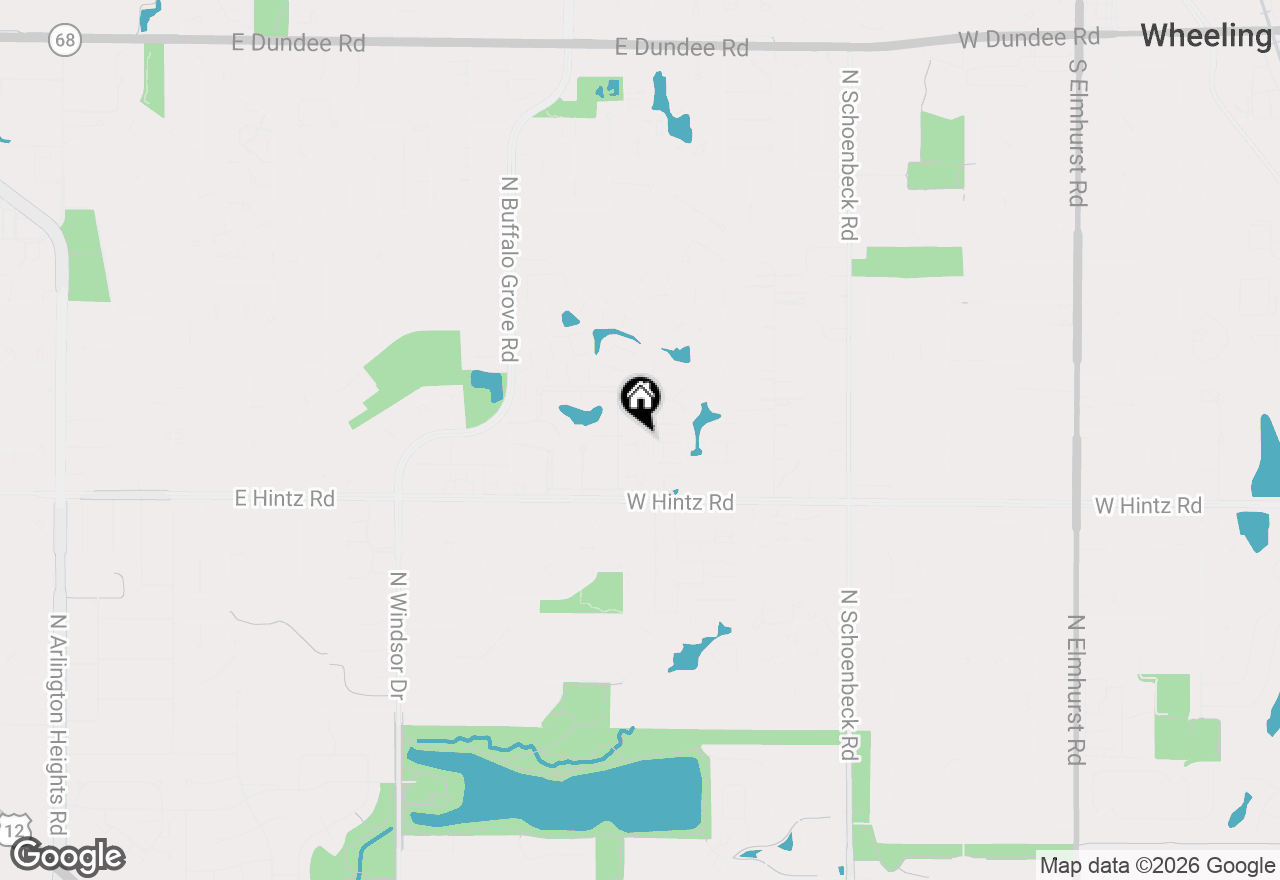 Map of 1542 Heather Court #A2, Wheeling, IL 60090