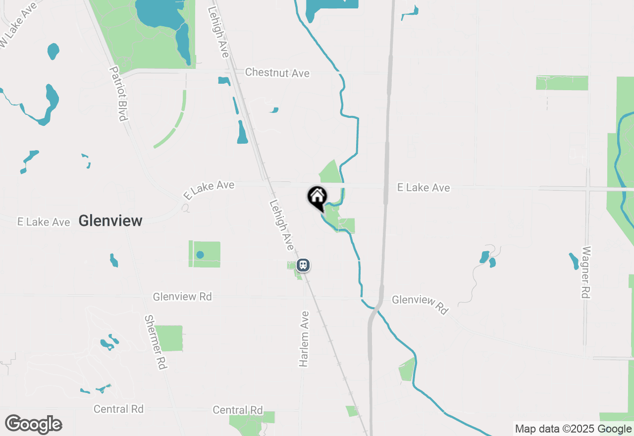Map of 1251 Pine Street, Glenview, IL 60025