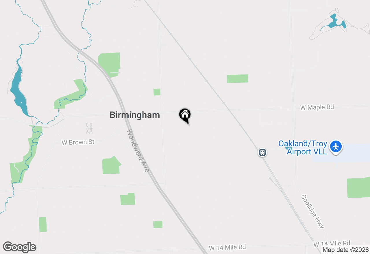 Map of 1427 Villa Road, Birmingham, MI 48009