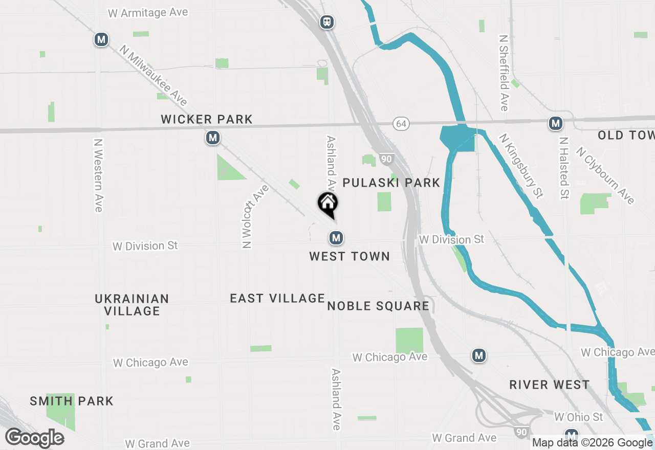 Map of 1241 N Milwaukee Avenue #502, Chicago, IL 60622