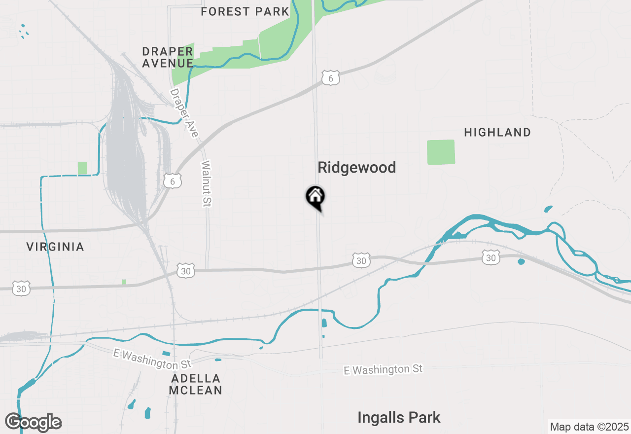 Map of 407 N Briggs Street, Joliet, IL 60432