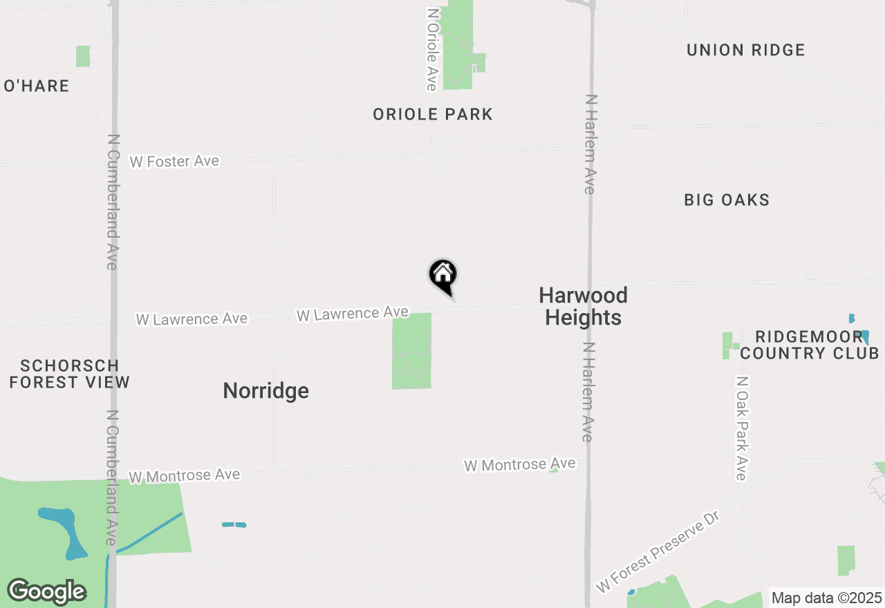 Map of 7530 W Lawrence Avenue #1B, Harwood Heights, IL 60706